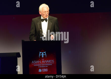 Londres, Royaume-Uni. Le 4 avril 2014. Le président à l'Asian Awards à l'hôtel Grosvenor House le 4 avril 2014 à Londres, en Angleterre. Credit : Voir Li/Alamy Live News Banque D'Images