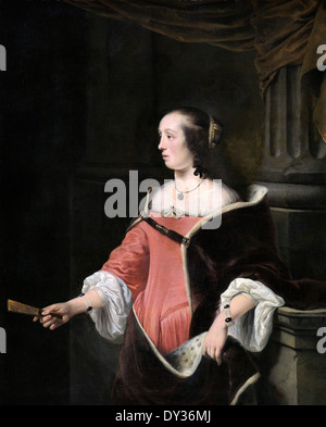 Ferdinand Bol, Portrait d'une femme 1652 Huile sur toile. Le Musée Boijmans Van Beuningen, Rotterdam, Pays-Bas. Banque D'Images