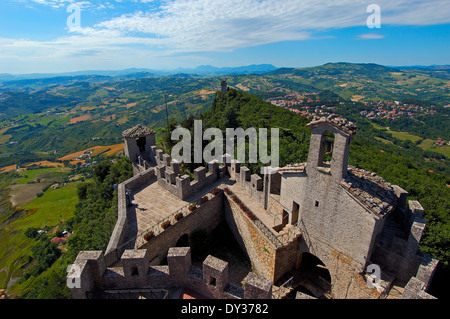 San Marino. Rocca, fratta Fratta Tower. Monte Titano. République de Saint-Marin. L'Italie. L'Europe Banque D'Images