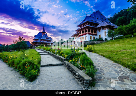 Monastère Barsana en Maramures Banque D'Images