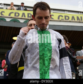 Liverpool, Royaume-Uni. Le 05 Avr, 2014. Pineau De Re sous Leighton Aspell remporte le Grand National Crabbies pendant trois jours des trois jours de réunion Grand National Hippodrome Aintree : Action Crédit Plus Sport/Alamy Live News Banque D'Images