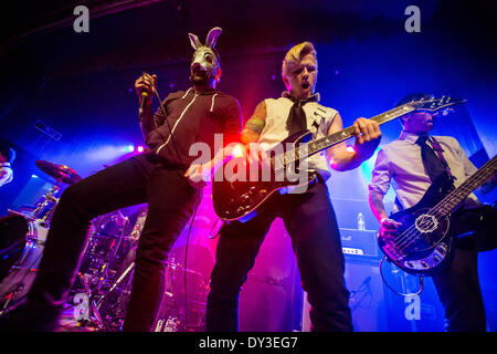Detroit, Michigan, USA. 5ème apr 2014. Matthieu TYBOR de le lapin l'ours sur la # MSITOUR2014 à St Andrews Hall à Detroit, MI le 2 avril 2014 © Marc Nader/ZUMA/ZUMAPRESS.com/Alamy fil Live News Banque D'Images