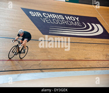 Glasgow, Ecosse, Royaume-Uni. 5 avril 2014. 05 avril 2014.Sir Chris Hoy a fait une apparition au stade de l'Émirat Glasgow au cours de la 4ème bike show écossais de lancer sa propre marque de vélo 'Hoy'.Scotland UK Crédit : Kenny Ferguson/Alamy Live News Banque D'Images