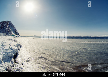 La baie d'Avacha. C'est une baie de l'océan Pacifique sur la côte sud-est de la péninsule du Kamchatka. La Russie Banque D'Images