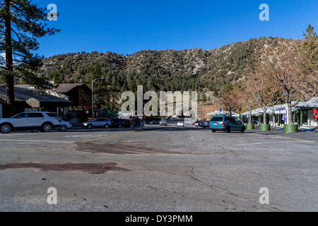 Wrightwood California un hiver resort town, près de Los Angeles en Californie dans les montagnes San Gabriel qui s'asseoir directement sur la faille de San Andreas Banque D'Images