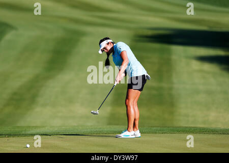 Rancho Mirage, Californie, USA. Le 05 Avr, 2013. Cali Feenix Piller en action pendant le troisième tour de la société Kraft Nabisco Championship à Mission Hills Country Club de Rancho Mirage, en Californie. Credit : csm/Alamy Live News Banque D'Images