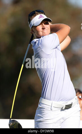 Rancho Mirage, Californie, USA. Le 05 Avr, 2013. Anna Nordqvist de Suède en action au cours de la troisième série de championnat Kraft Nabisco à Mission Hills Country Club de Rancho Mirage, en Californie. Credit : csm/Alamy Live News Banque D'Images