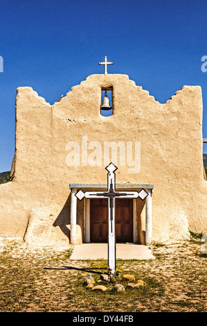 San Lorenzo de Picuris Pueblo Picuris, Mission Church, Nouveau Mexique Banque D'Images