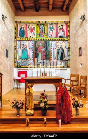 San Lorenzo de Picuris Pueblo Picuris, Mission Church, Nouveau Mexique Banque D'Images