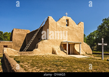 San Lorenzo de Picuris Pueblo Picuris, Mission Church, Nouveau Mexique Banque D'Images