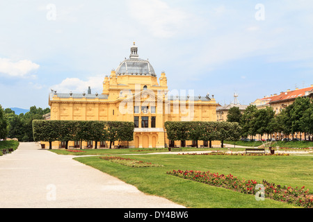Le Pavillon des arts de Zagreb, Croatie Banque D'Images