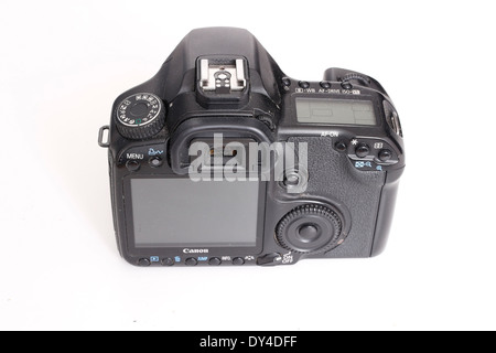 Canon 40D, un ancien appareil photo reflex numérique de qualité. Vue arrière Banque D'Images