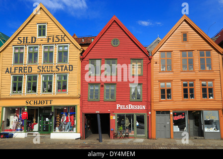 UNESCO World Heritage Site, Bryggen à Bergen, Norvège Banque D'Images