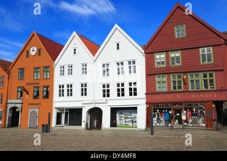 UNESCO World Heritage Site, Bryggen à Bergen, Norvège Banque D'Images