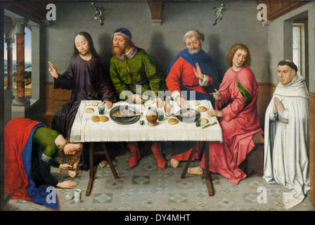 Dieric Bouts- le Christ dans la maison de Simon le pharisien - 1460 - XV ème siècle - École allemande - Gemäldegalerie - Berlin Banque D'Images