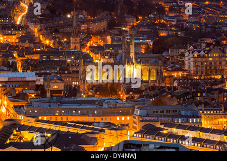 Donnant sur la ville de Bath de l'Alexandra Park sur haut de Beechen Cliff, Somerset England Uk Europe Banque D'Images