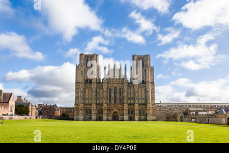 La cathédrale de Wells Somerset England UK Europe Banque D'Images