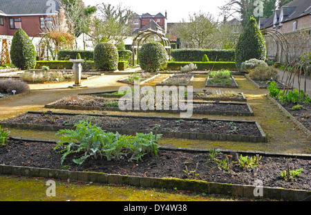 Jardins Petersfield Physic Garden à Petersfield, Hampshire contient une grande collection de plantes médicinales et culinaires et des plantes. Banque D'Images