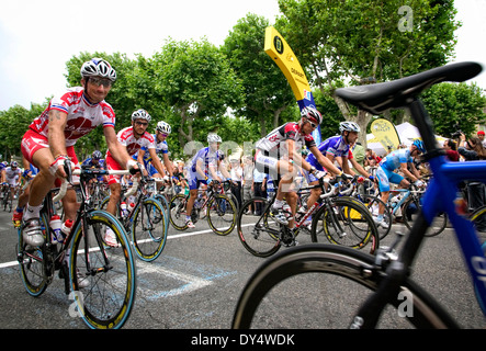 2004 Tour de France. Stade 14. Départ de Carcassonne Banque D'Images