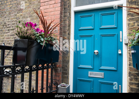 Porte Bleue, Marylebone Londres Angleterre Royaume-Uni UK Banque D'Images