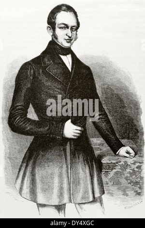 Adalbert von Ladenberg (1798-1855). Homme politique prussien. La gravure. 19e siècle. Banque D'Images