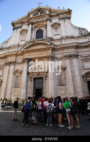 Italie, Rome, église de Sant'Ignazio Banque D'Images