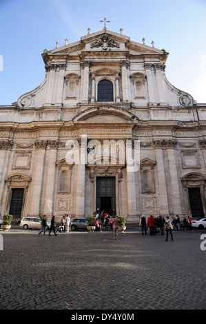 Italie, Rome, église de Sant'Ignazio Banque D'Images