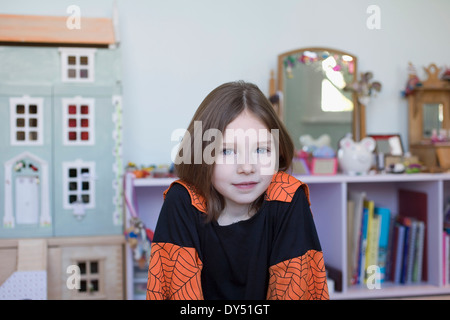 Portrait de jeune fille en fancy dress costume Banque D'Images