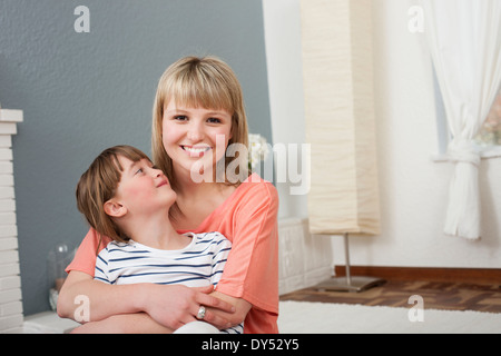 Portrait de jeune femme et fille Banque D'Images