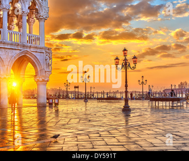 Lever du soleil à Venise Banque D'Images