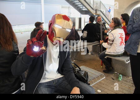 Rome, Italie. 6 avril 2014. Des gens habillés comme des caractères à la Cosplay show Romics à Rome. Credit : Gari Wyn Williams / Alamy Live News Banque D'Images