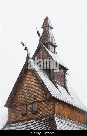 USA (Minnesota), Moorhead, Hopperstadt Église norvégienne, l'hiver Banque D'Images