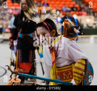 Participant dans le powwow annuel tenu à Big Spring, Texas. Banque D'Images