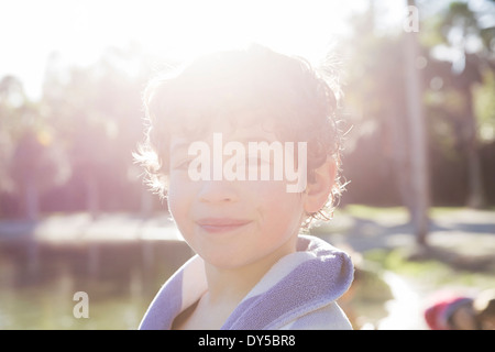 Portrait of a Boy in park Banque D'Images