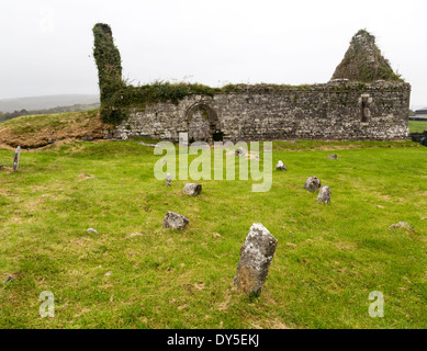 L'église en ruine, Rathborney, comté de Clare, Irlande Banque D'Images