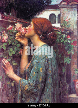 John William Waterhouse l'âme de la Rose Banque D'Images