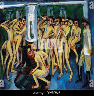 Ernst Ludwig Kirchner artilleurs (Le soldat baignoire) Banque D'Images