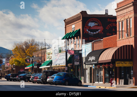 USA, Dakota du Sud, Black Hills National Forest, Sturgis, vue sur la ville Banque D'Images