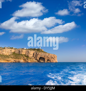Cabo de la Nao, Javea cap Phare en Méditerranée à Alicante Espagne Xabia Banque D'Images