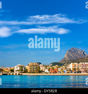 Javea Xabia vue sur l'horizon de mer Méditerranée Alicante Espagne Banque D'Images