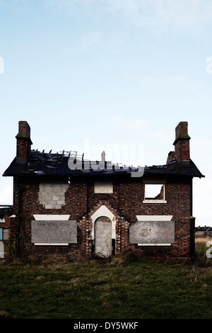 Bleak House ; ferme détruite dans le Lancashire Banque D'Images