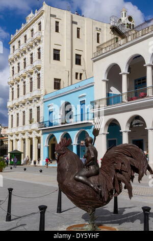 La Plaza Vieja, La Havane, Cuba, Antilles, Caraïbes, Amérique Centrale Banque D'Images