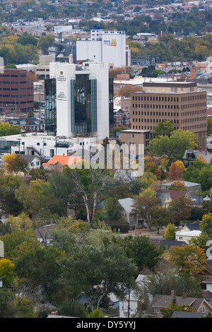 USA, Dakota du Sud, Rapid City, augmentation de la vue de la skyline Banque D'Images