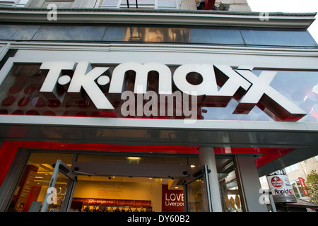 TK Maxx , Church Street , Liverpool. 20/11/13 Banque D'Images