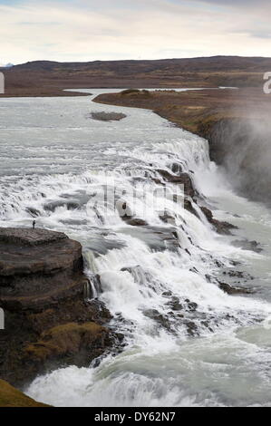 Gullfoss, Golden Circle Tour, l'Islande, les régions polaires Banque D'Images