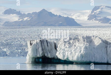 Glacier jökulsárlón Lagoon, l'Islande, les régions polaires Banque D'Images