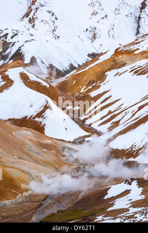 Zone géothermique Hveradalir, Islande, régions polaires Banque D'Images