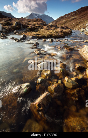 Crag haute de Warnscale Beck, Buttermere, Lake District, Cumbria, England, UK Banque D'Images