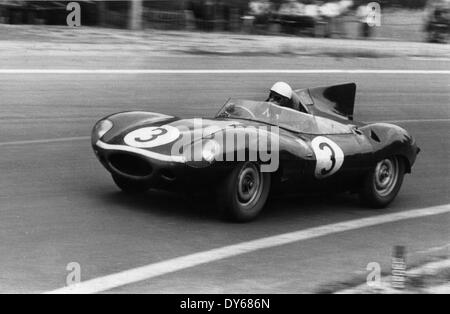 Jaguar D type Ecurie Ecosse 1957 Le mans winner, Flockhart-Bueb. Banque D'Images