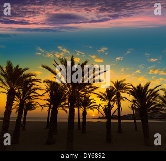 La plage d'El Arenal Javea Xabia lever du soleil en Méditerranée Alicante Espagne Banque D'Images